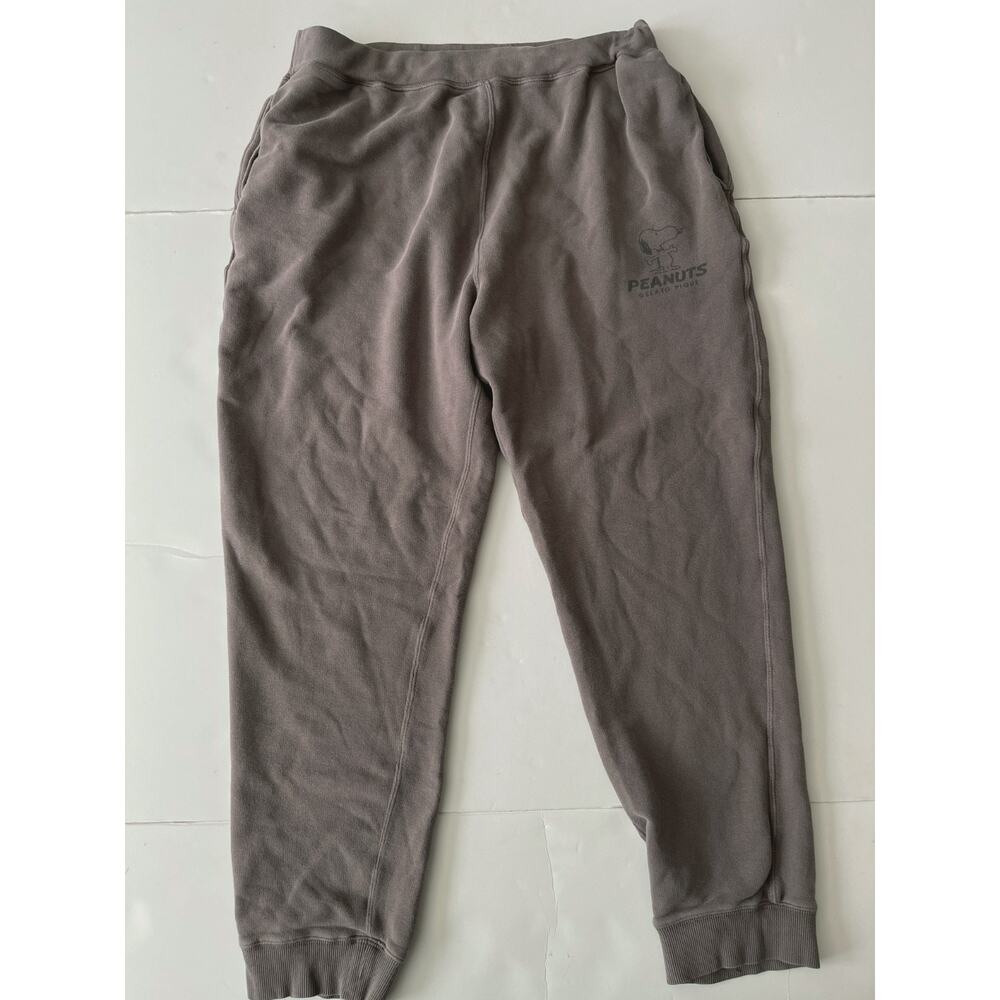 Gelato Pique Snoopy Peanuts Joggers Sweatpants Men L Warm Stone French Terry